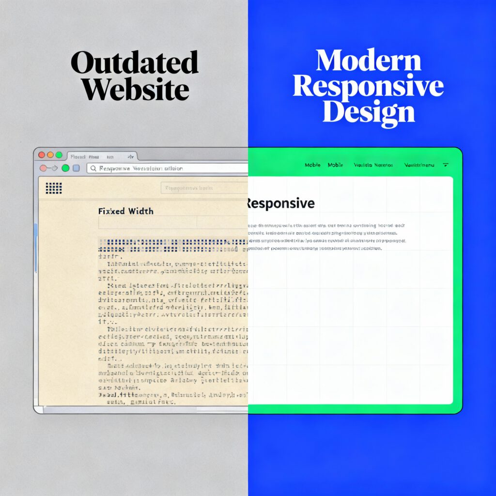 Comparaison du design entre les anciens et les nouveaux sites