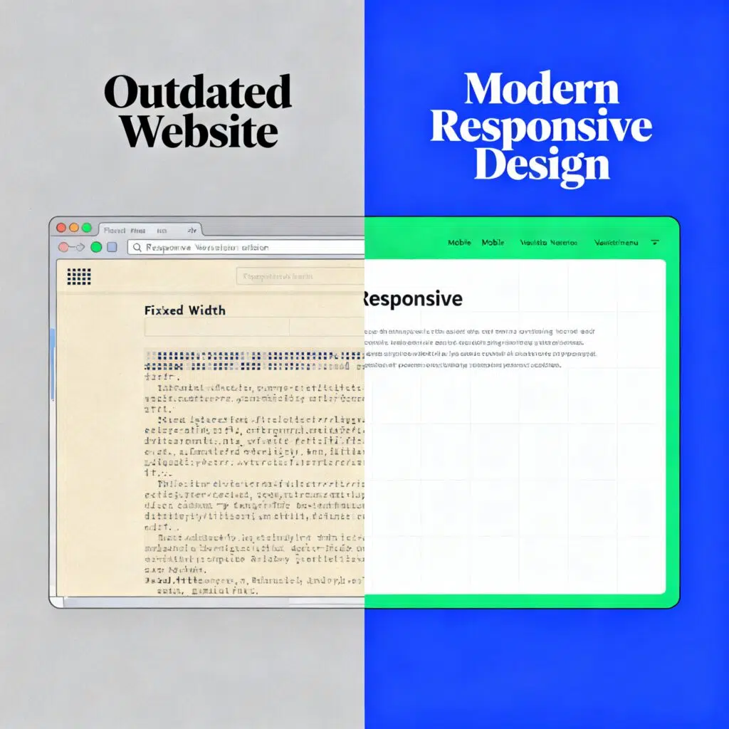 Comparaison du design entre les anciens et les nouveaux sites